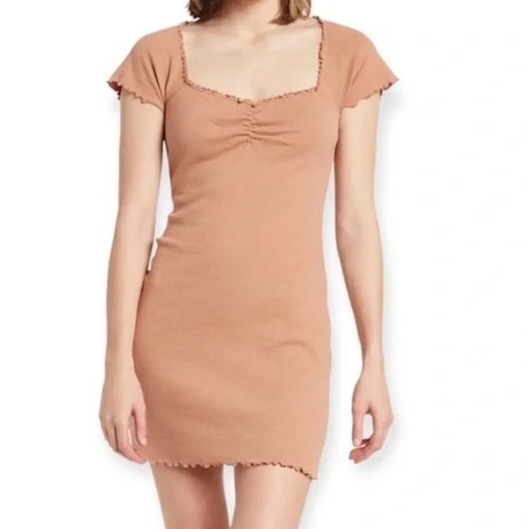NWOT Abound Mocha Ribbed Dress, Plus Size Various - Picture 1 of 5